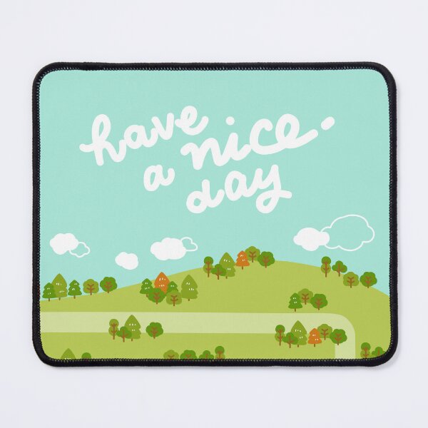 Item preview, Have a nice day : cute green view of mountain and sky designed and sold by snoopy21studio.