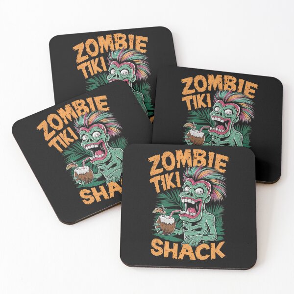 Item preview, Zombie Tiki Shack Fun Tropical Horror Fan Summer Vacation designed and sold by SpookshowDesign.