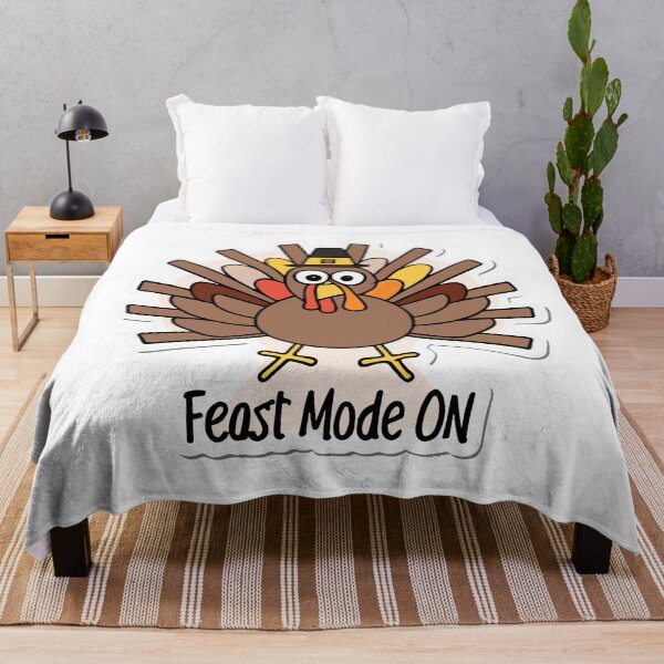 Item preview, Feast Mode On Adorable Turkey - Hand-Drawn Holiday Sticker designed and sold by NiftyWrx.