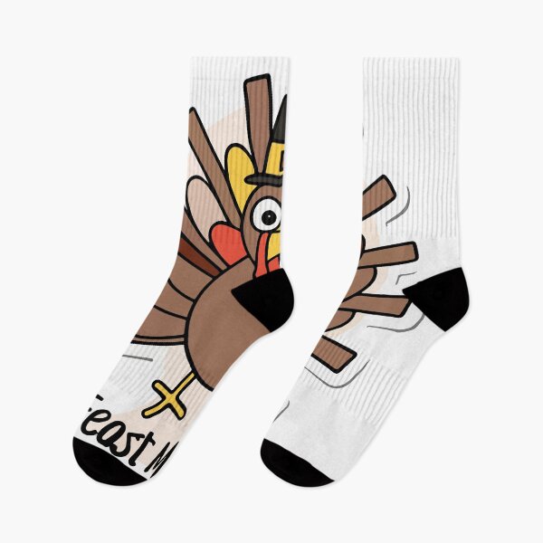 Item preview, Feast Mode On Adorable Turkey - Hand-Drawn Holiday Sticker designed and sold by NiftyWrx.