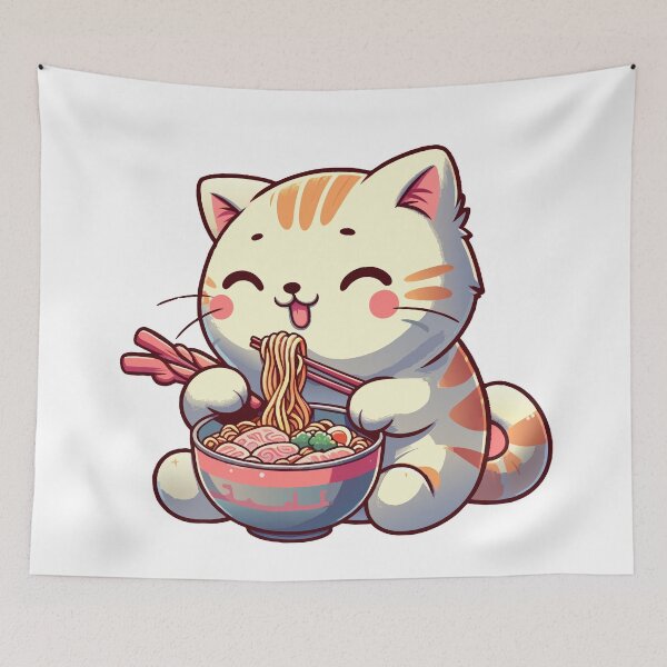 Item preview, kawaii Cat Ramen designed and sold by Designowner.