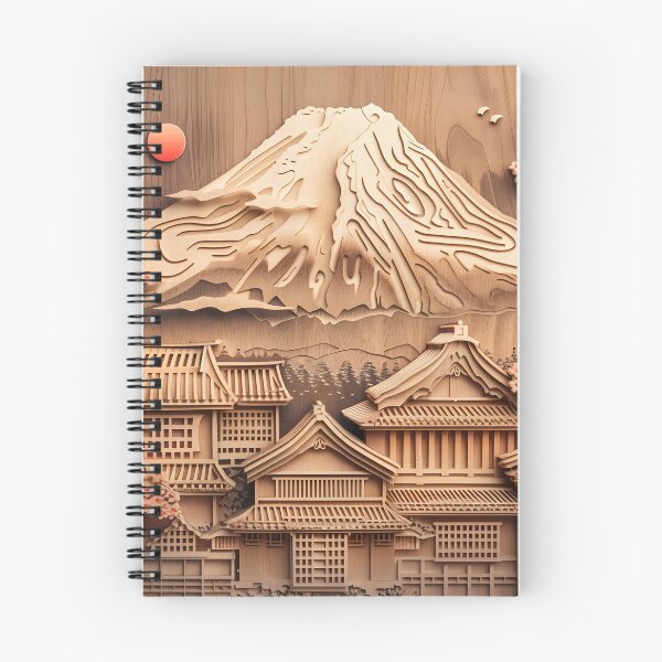 Item preview, Monte Fuji en flor: tapiz de madera designed and sold by plam50.