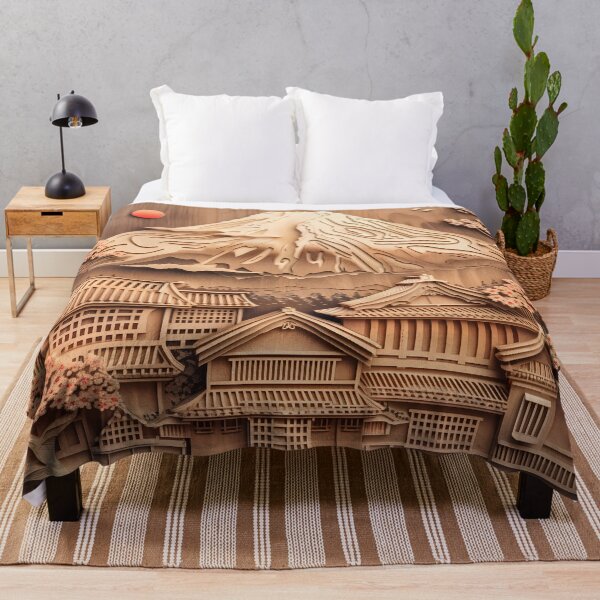 Item preview, Monte Fuji en flor: tapiz de madera designed and sold by plam50.