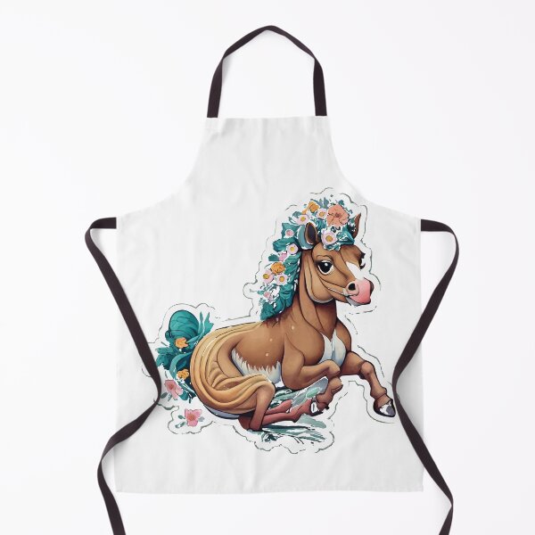 Item preview, Playful Pony with Floral Mane - Watercolor Style designed and sold by NiftyWrx.