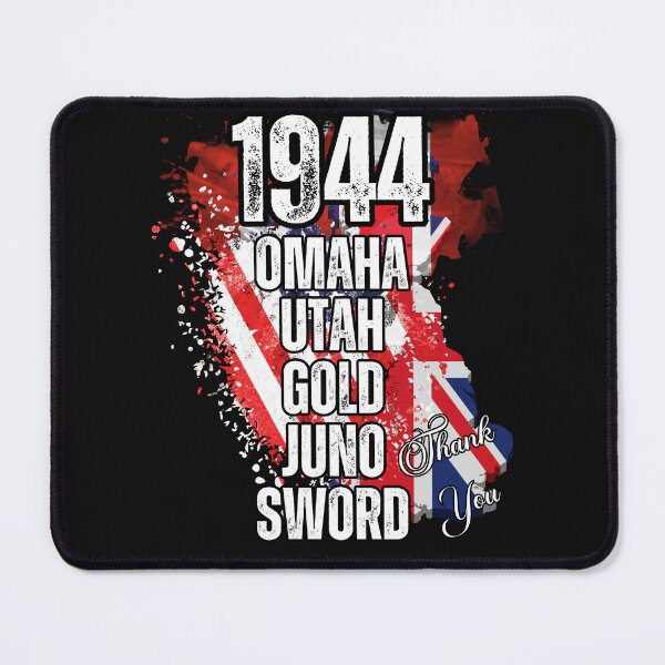 Artikelvorschau, 1944 OMAHA UTAH GOLD JUNO SWORD Landungsstrände im Normandie-Design entworfen und verkauft von Jt41.