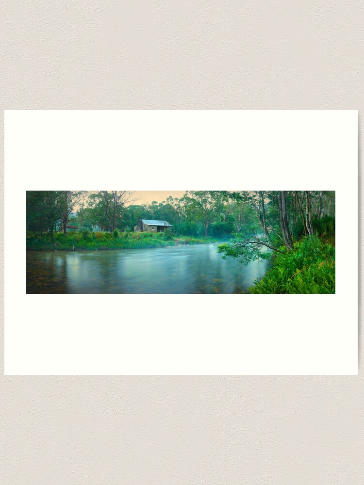 Thumbnail 1 of 3, Art Print, Geehi Hut, Swampy Plain River, Kosciuszko National Park, New South Wales, Australia designed and sold by Chockstone.