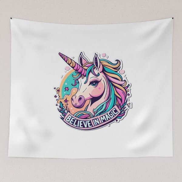 Item preview, Believe in Magic Ethereal Unicorn designed and sold by NiftyWrx.