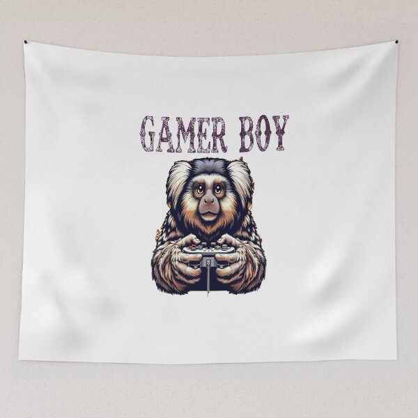 Item preview, Busy marmoset monkey playing video game designed and sold by santoshputhran.