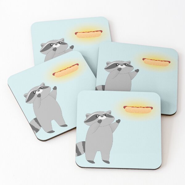 Item preview, Snack Racc Pack 4: Hot Dog Raccoon designed and sold by chrispy doodles.