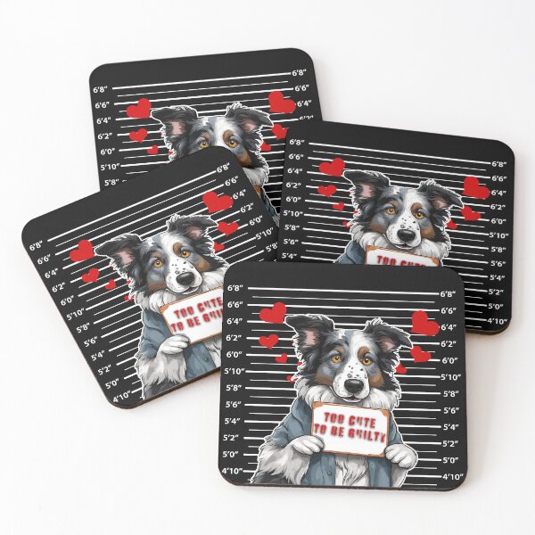 Item preview, Prisoner Dog Border Collie Dog "Too Cute To Be Guilty" designed and sold by GoodyPaws.