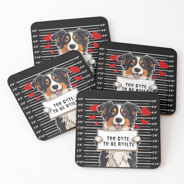 Item preview, Prisoner Dog Border Collie Dog "Too Cute To Be Guilty" designed and sold by GoodyPaws.