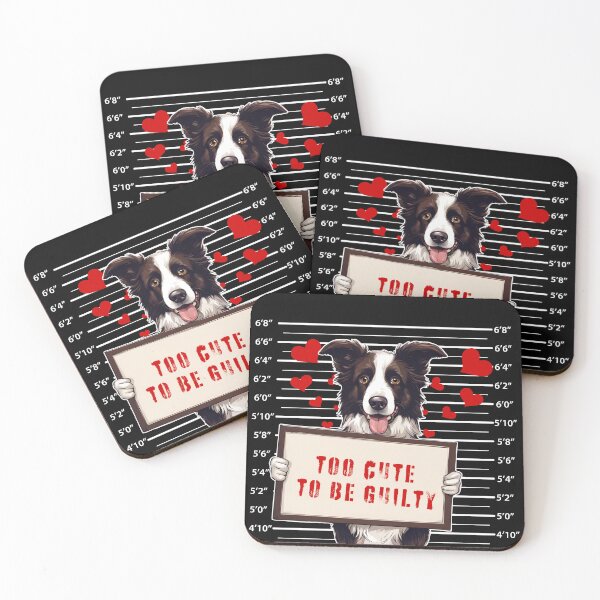 Item preview, Prisoner Dog Border Collie Dog "Too Cute To Be Guilty" designed and sold by GoodyPaws.