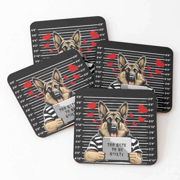 Item preview, Prisoner Dog German Shepherd Dog "Too Cute To Be Guilty" designed and sold by GoodyPaws.