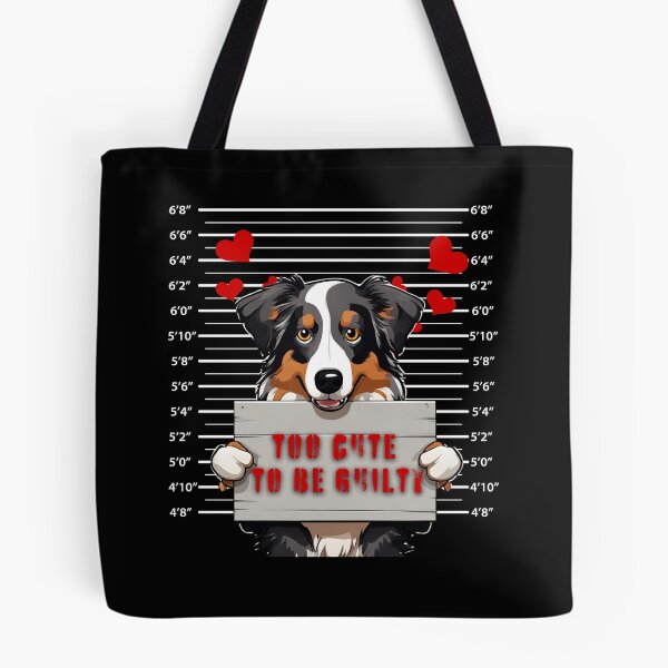 Item preview, Prisoner Dog Australian Shepherd Dog "Too Cute To Be Guilty" designed and sold by GoodyPaws.