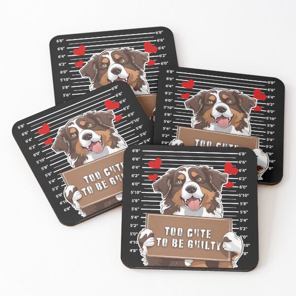 Item preview, Prisoner Dog Australian Shepherd Dog "Too Cute To Be Guilty" designed and sold by GoodyPaws.
