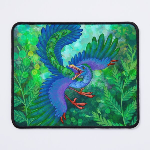 Item preview, Archaeopteryx in a ferny forest! designed and sold by Kererū Brewing.
