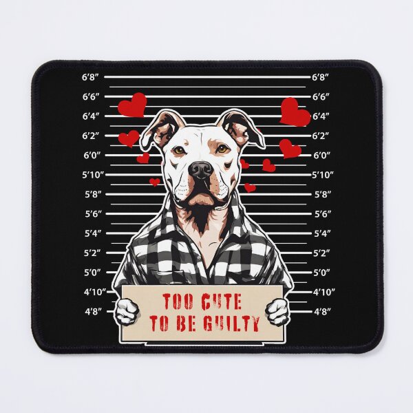 Item preview, Prisoner Dog American Pitbull Terrier "Too Cute To Be Guilty" designed and sold by GoodyPaws.