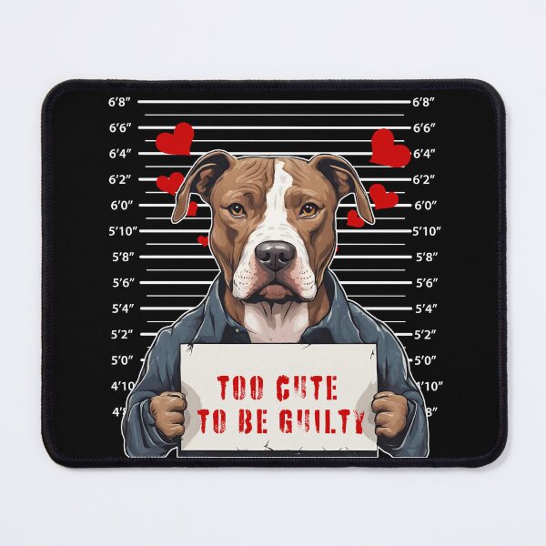 Item preview, Prisoner Dog American Pitbull Terrier "Too Cute To Be Guilty" designed and sold by GoodyPaws.