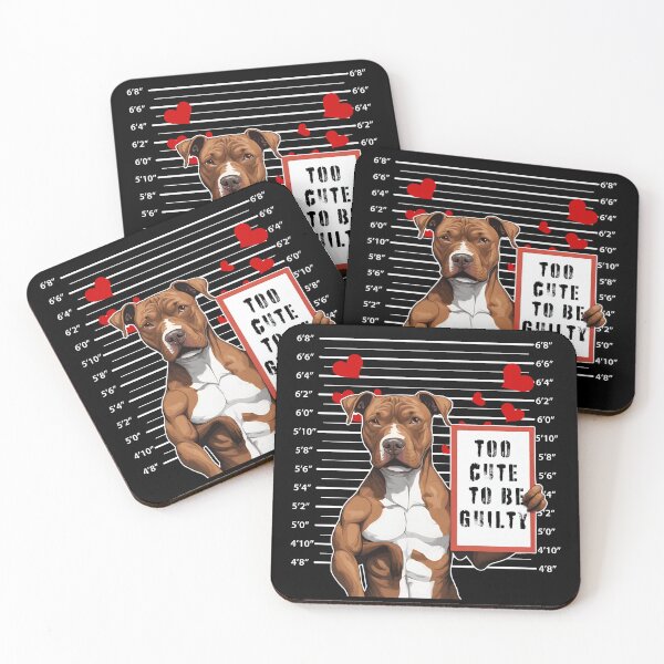 Item preview, Prisoner Dog American Pitbull Terrier "Too Cute To Be Guilty" designed and sold by GoodyPaws.