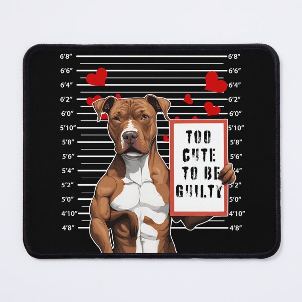 Item preview, Prisoner Dog American Pitbull Terrier "Too Cute To Be Guilty" designed and sold by GoodyPaws.