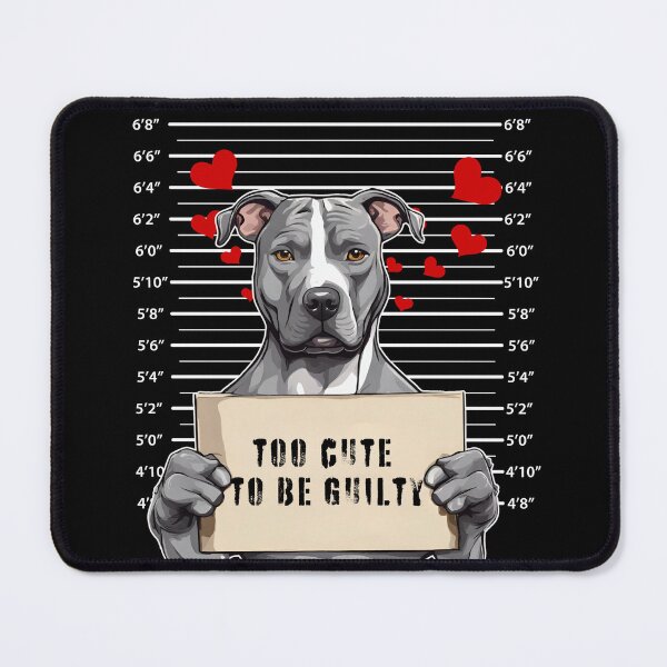 Item preview, Prisoner Dog American Pitbull Terrier "Too Cute To Be Guilty" designed and sold by GoodyPaws.