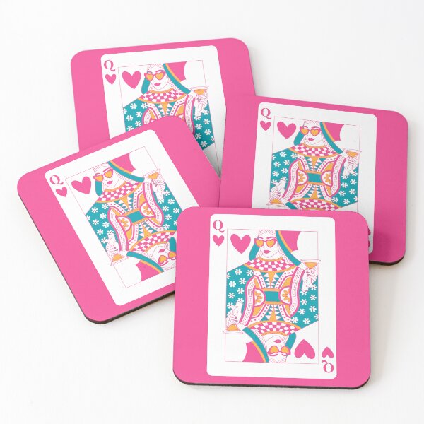 Item preview, Queen of Hearts Pink Orange Teal designed and sold by AestheticAnnette.