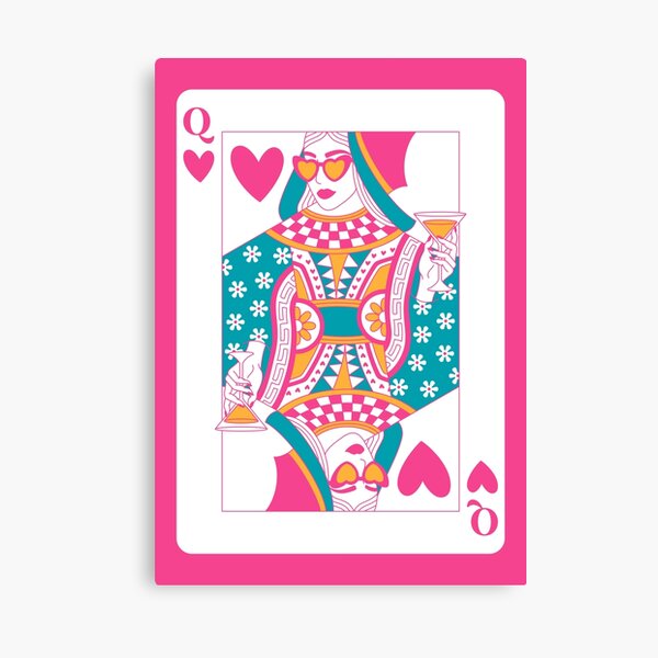 Item preview, Queen of Hearts Pink Orange Teal designed and sold by AestheticAnnette.