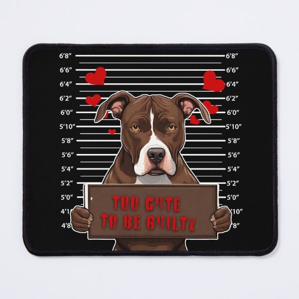 Item preview, Prisoner Dog American Pitbull Terrier "Too Cute To Be Guilty" designed and sold by GoodyPaws.