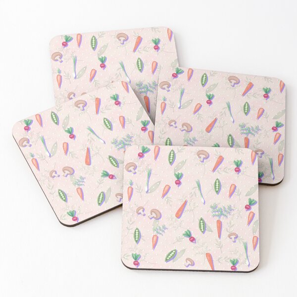 Item preview, Colorful Vegetables on Beige with Dots and Herbs designed and sold by IridescentSea.