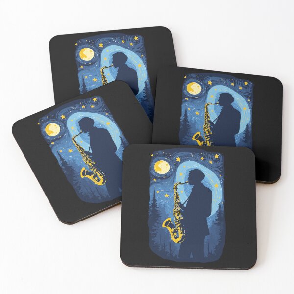 Item preview, Starry Night Vintage Art Funny Saxophone Jazz designed and sold by LuminOrb.