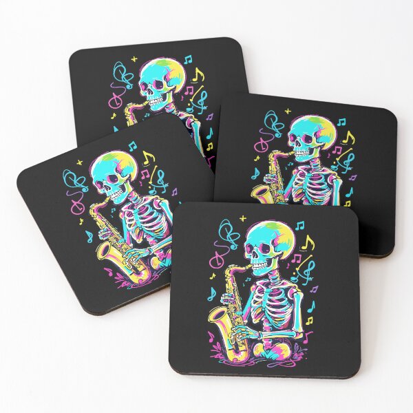 Item preview, Saxophone Playing Skeleton Funny Jazz Design designed and sold by LuminOrb.