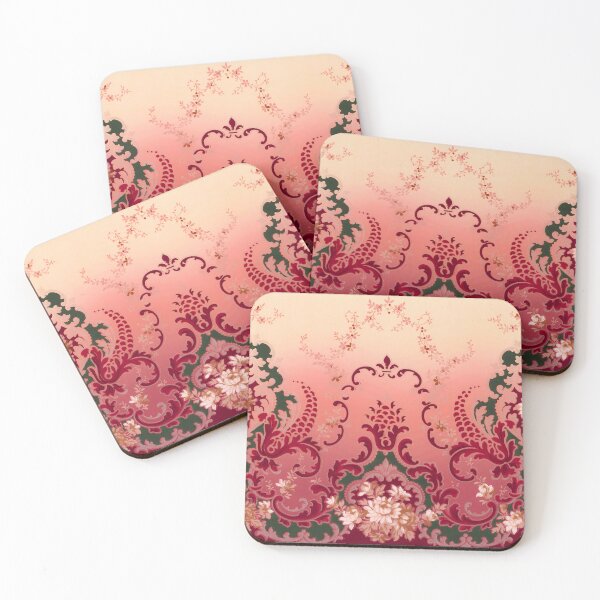 Item preview, Large And Small Floral Medallions Bouquet Insets Fleur-de-lis Motif designed and sold by WheresMyMojo.