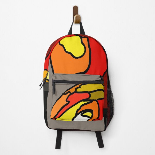 Item preview, Mela rosso nero arancio astratta grigio giallo  designed and sold by Freakyart24.