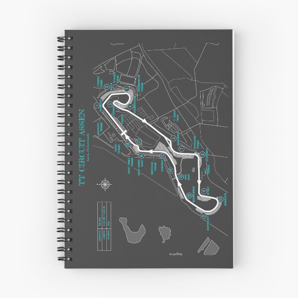 Item preview, TT Circuit Assen  (Grey and Turquoise Blueprint) designed and sold by BGALAXY.