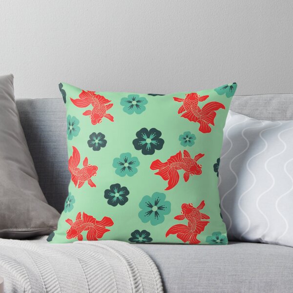 Aperçu de l'œuvre Poisson et fleurs - Vert créée et vendue par itsAtomicDNA.