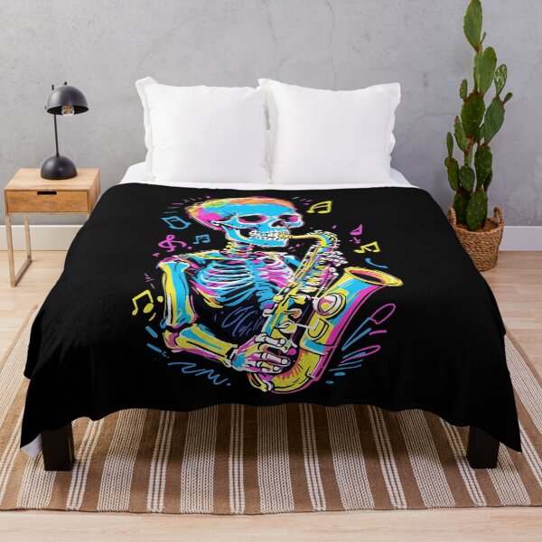 Item preview, Saxophone Playing Skeleton Funny Jazz Design designed and sold by LuminOrb.