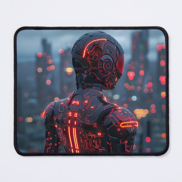 Item preview, Cybernetic Sentinel Overlooking City designed and sold by palmyst.
