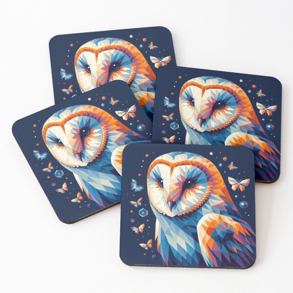 Item preview, Orange & Blue Graphic Owl designed and sold by BluesSketchbook.