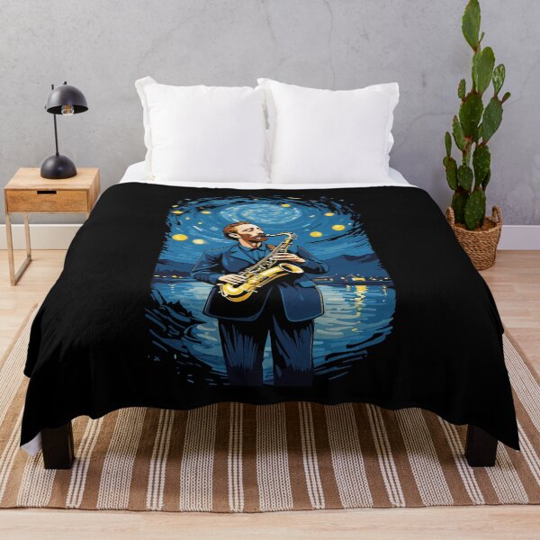 Item preview, Vincent van Gogh Funny Saxophone Jazz Design designed and sold by LuminOrb.