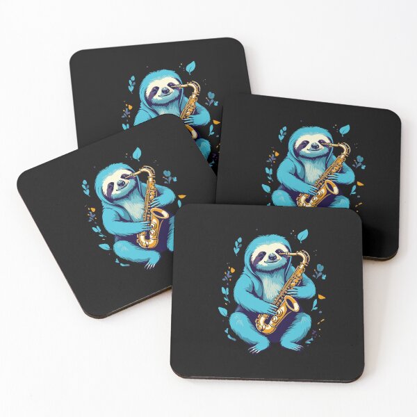 Item preview, Saxophonist Sloth Funny Jazz Design designed and sold by LuminOrb.