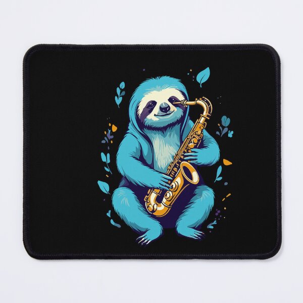 Item preview, Saxophonist Sloth Funny Jazz Design designed and sold by LuminOrb.