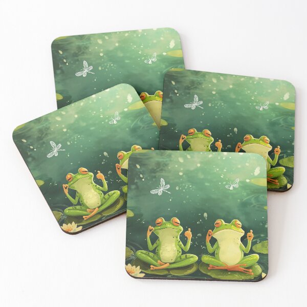 Item preview, Froggy Yoga Pond designed and sold by cute-animals99.