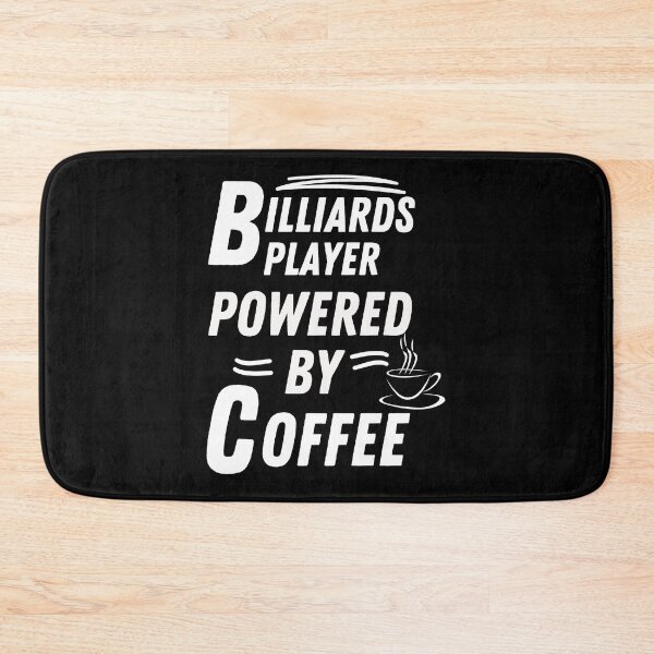 Item preview, Billiards player powered by coffee designed and sold by annoying-shirts.