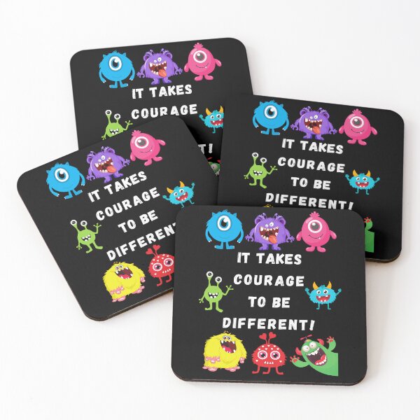 Item preview, It Takes Courage To Be Different Cute Monsters designed and sold by Artography Designs.