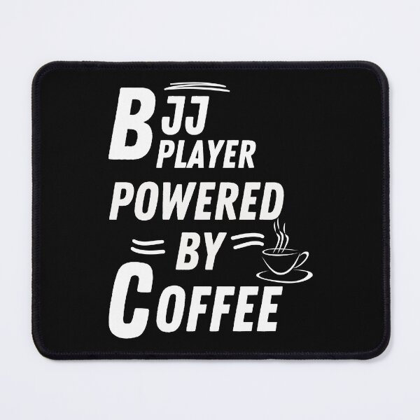 Aperçu de l'œuvre Joueur de Bjj alimenté par le café créée et vendue par annoying-shirts.