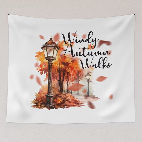 Item preview, Windy Autumn Walks designed and sold by Chestnut Falls Studio.