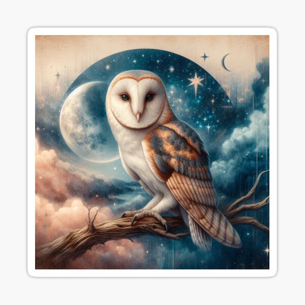 Item preview, Rustic Night Time Owl designed and sold by BluesSketchbook.