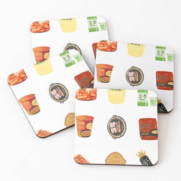 Item preview, Korean Food Kpop Sticker Sheet Graphic designed and sold by socialarmour.