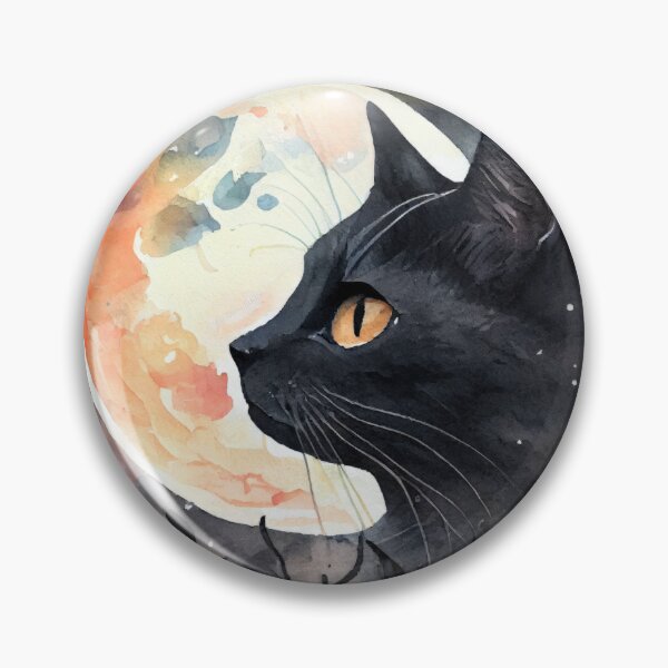 Item preview, Black Cat Graphic Moon 4 designed and sold by socialarmour.