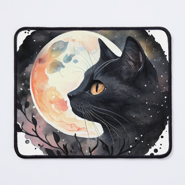 Item preview, Black Cat Graphic Moon 4 designed and sold by socialarmour.